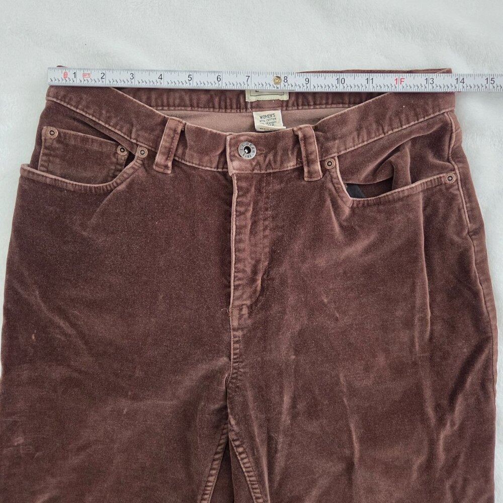LL Bean Brown Corduroy Pants Sz 6 Straight Leg Gorpcore Y2K Granola Academia - Picture 9 of 12